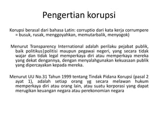 Hasilsurveiitumemberikannilai IPK (IndeksPersepsiKorupsi) sebesar 2,2 kepada Indonesia. Nilaitersebutmenempatkan Indonesia padaurutan 137 dari 159 negaratersurvei.