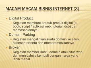 Internet entrepeneur atau wirausahawan internet atau pebisnis internet yang sukses