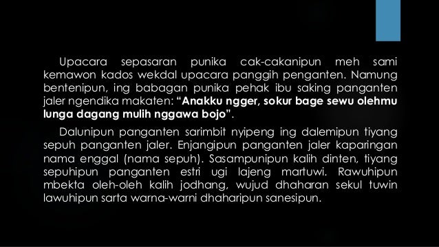 Teks Eksposisi Bahasa Jawa