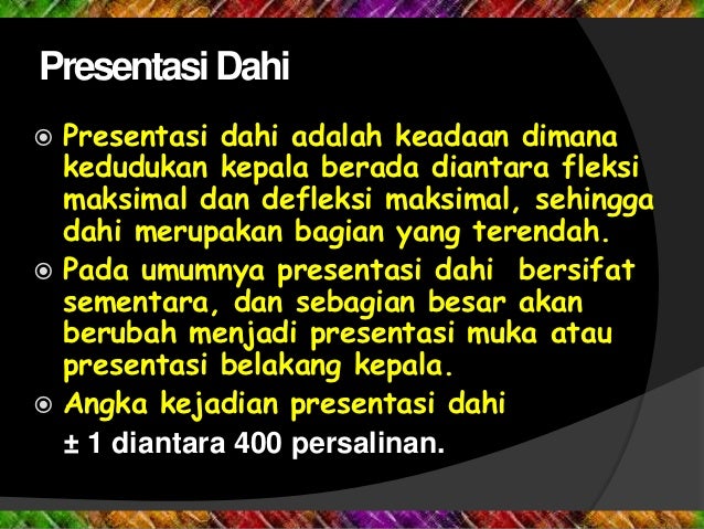 Presentasi dahi