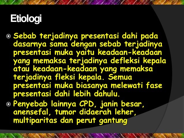 Presentasi dahi