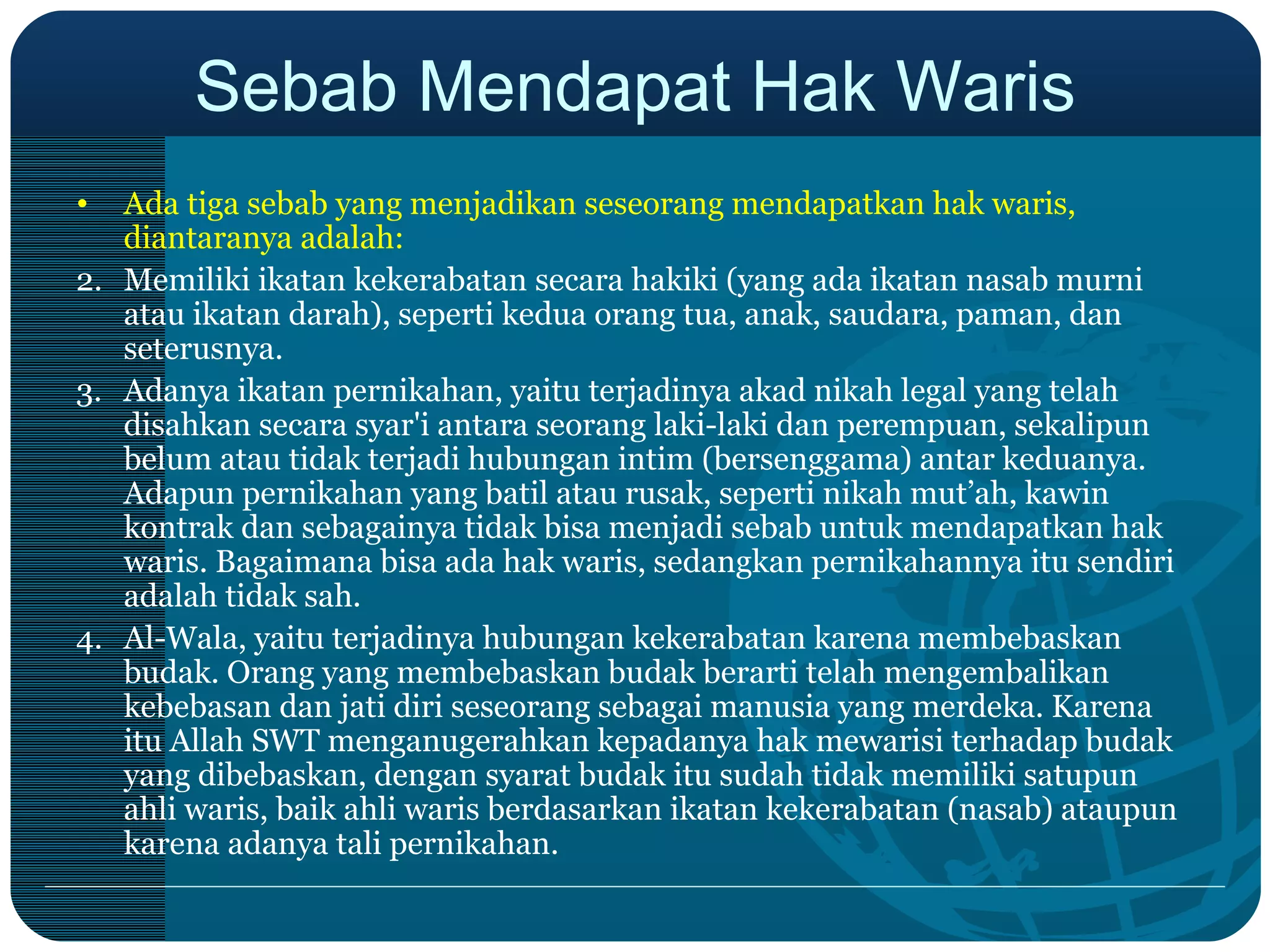 Presentasi Fiqh 12 (Waris) | PPS