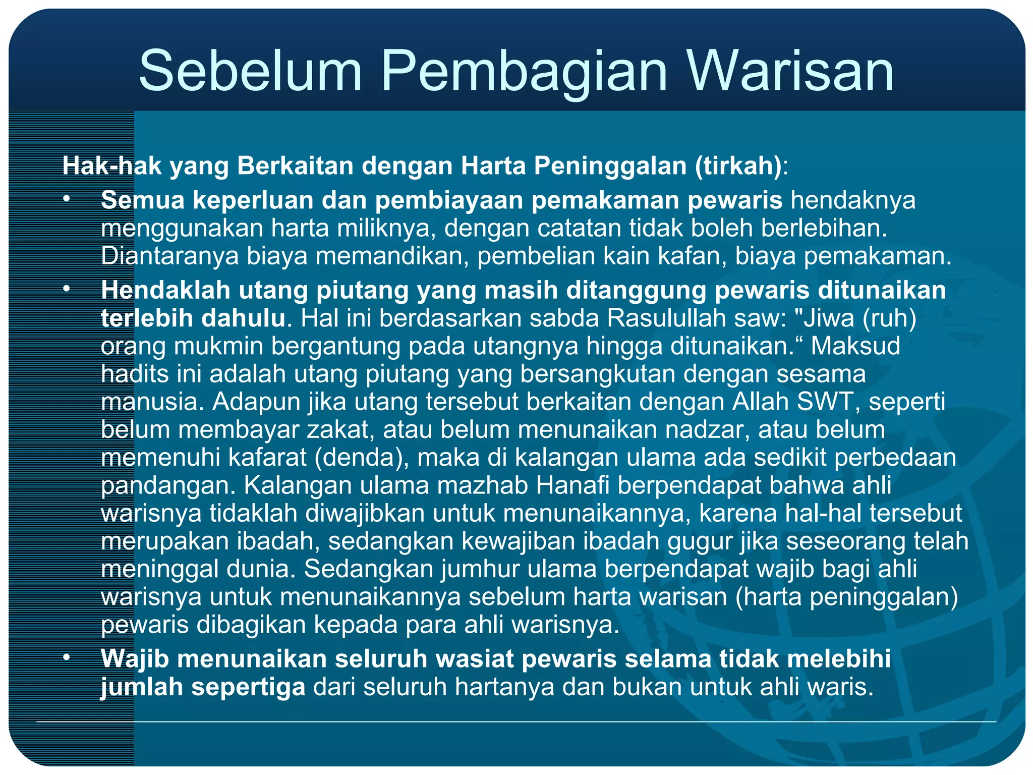 Presentasi Fiqh 12 (Waris) | PPS
