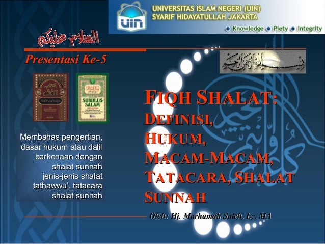 Presentasi Fiqh 5 Shalat Shalat Sunnah