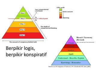 Berpikir logis,
berpikir konspiratif
 