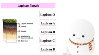 Lapisan Tanah
Lapisan O
Lapisan A
Lapisan B
Lapisan C
Lapisan R
 