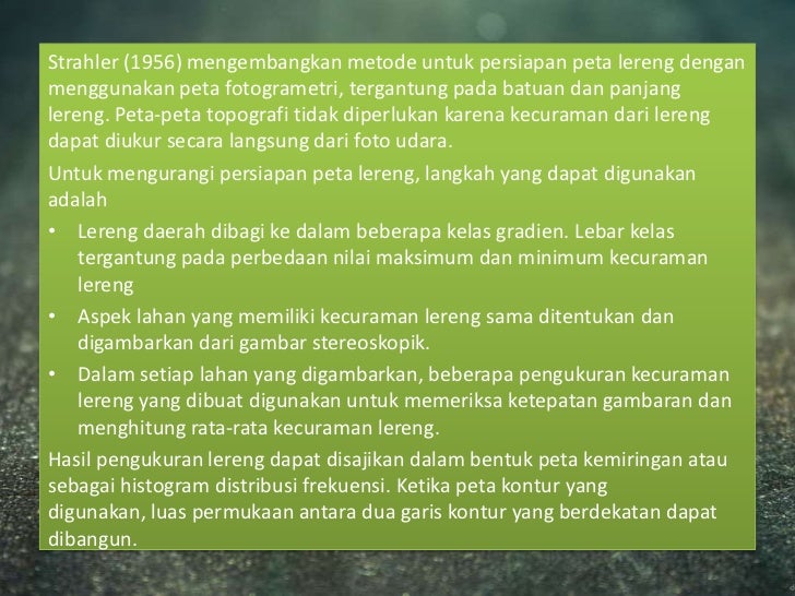 Geomorfologi dalam Survey Hidrologi