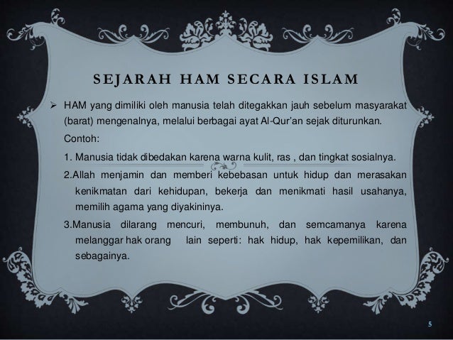 Contoh Ham Dalam Islam - Contoh 36