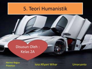 5. Teori Humanistik
Herino Bagus
Prasetyo Isna Afiyani Wihar Umaryanto
Disusun Oleh :
Kelas 2A
 