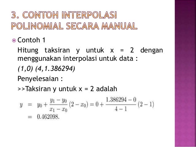 Presentasi interpolasi polinomial