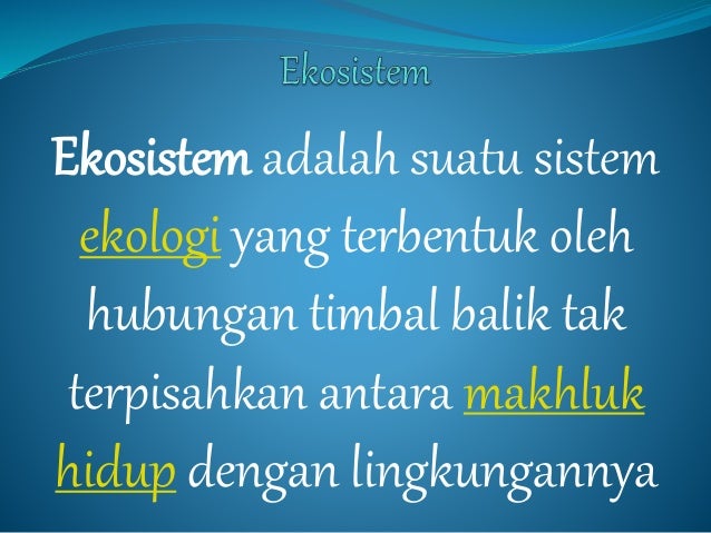 Ekosistem