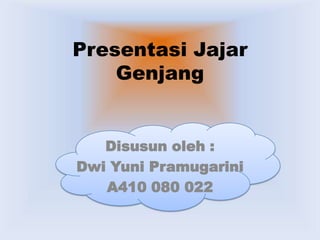 Presentasi Jajar
    Genjang


   Disusun oleh :
Dwi Yuni Pramugarini
   A410 080 022
 