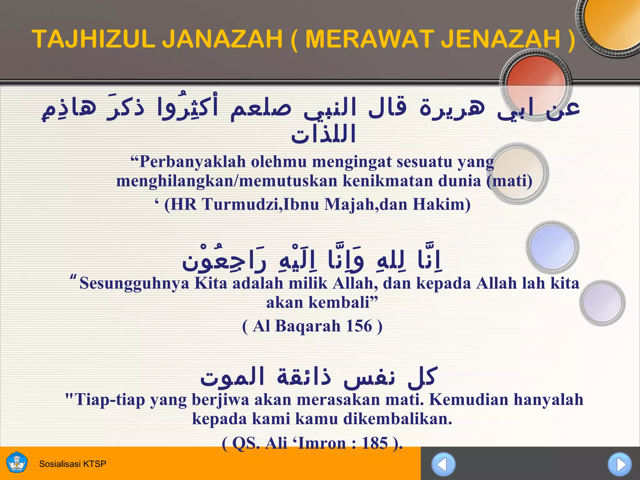 Presentasi materi merawat jenazah | PPT