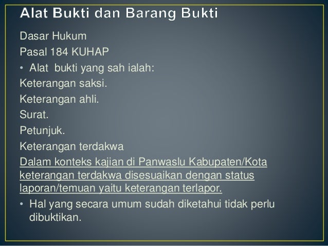 Presentasi kajian penindakan dugaan pelanggaran