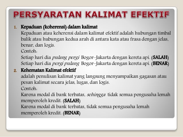 Presentasi kalimat efektif
