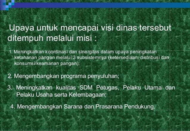 Presentasi kandidat jpt dinas ketahanan pangan dan penyuluhan