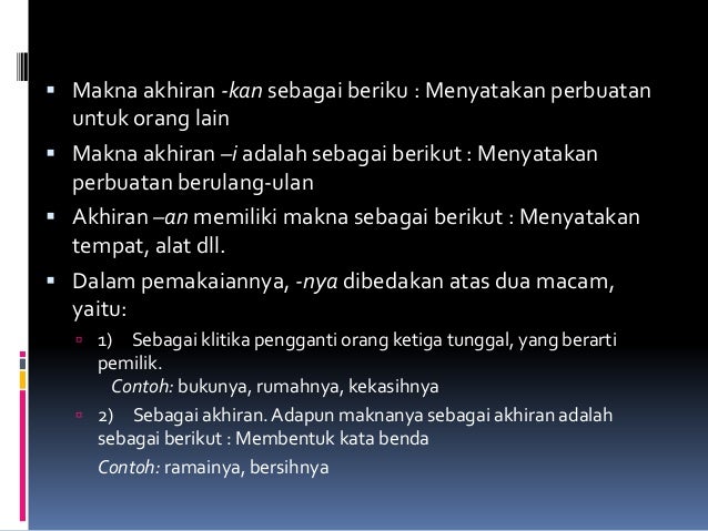 Presentasi Kata Berimbuhan