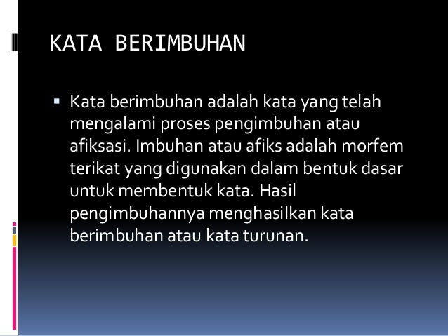 Presentasi Kata Berimbuhan