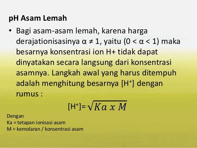 Kekuatan Asam Basa Dan Ph Larutan Kimia Kelas Xi