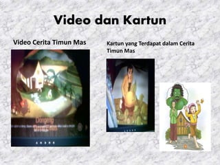Video dan Kartun
Video Cerita Timun Mas Kartun yang Terdapat dalam Cerita
Timun Mas
 