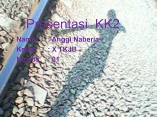 Presentasi KK2
Nama     : Anggi Naberia
Kelas    : X TKJB
No.abs   : 01
 