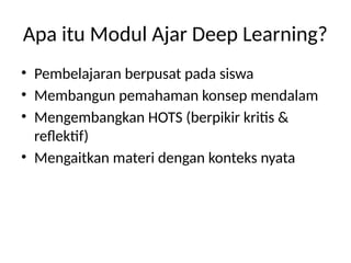 Komponen Utama Modul Ajar Deep Learning untuk Pembelajaran Bermakna dan ...