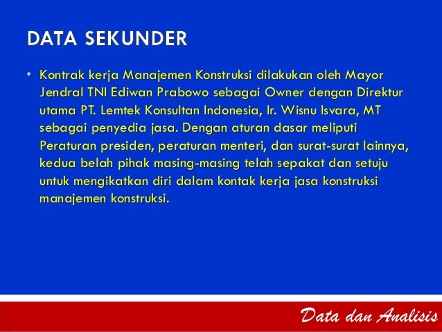 Contoh Analisis Proyek Pembangunan - Pomegranate Pie