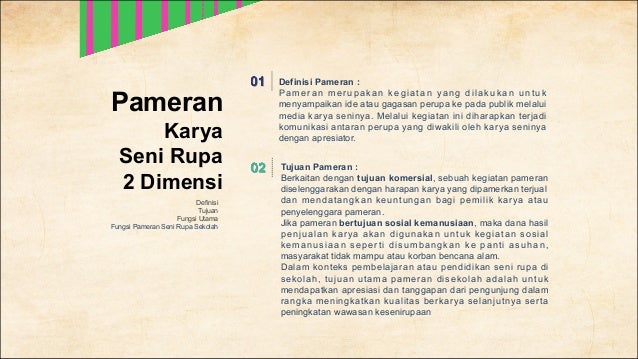 Presentasi Materi Pameran Karya Seni Rupa