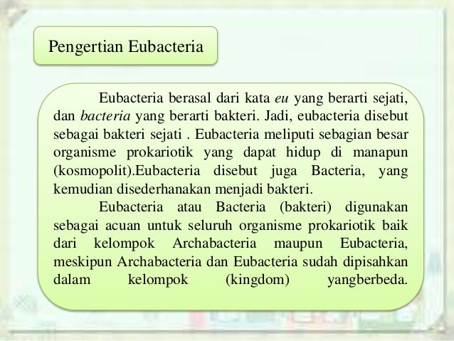 Archaebacteria Eubacteria