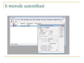 6 metode autentikasi

 