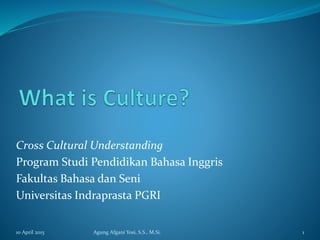 Cross Cultural Understanding | PPTX