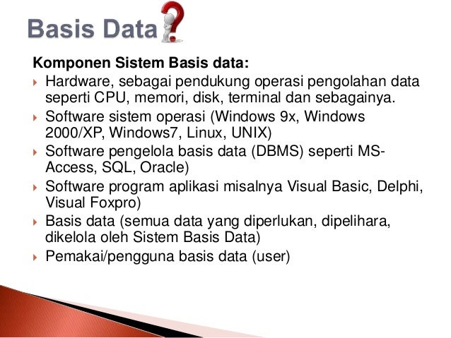 Presentasi modul 5 - Data dan Basis Data