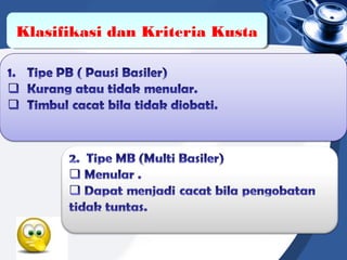 Klasifikasi dan Kriteria KustaKlasifikasi dan Kriteria Kusta
 