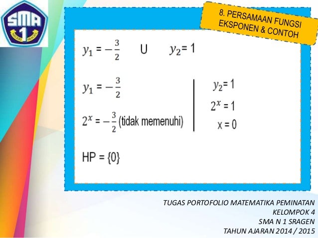 Presentasi Matematika (peminatan) EKSPONEN dan LOGARITMA Presentasi Matematika (peminatan) EKSPONEN dan LOGARITMA