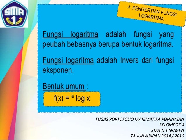 Presentasi Matematika (peminatan) EKSPONEN dan LOGARITMA