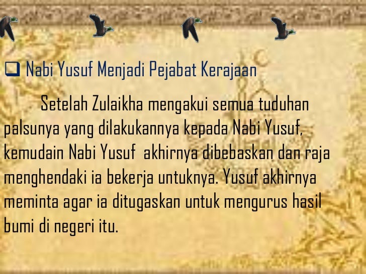 Presentasi nabi yusuf keel 7 sastra arab ugm Presentasi nabi yusuf keel 7 sastra arab ugm