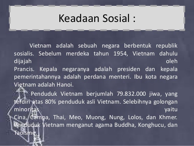 Presentasi Negara Vietnam Tugas Ips