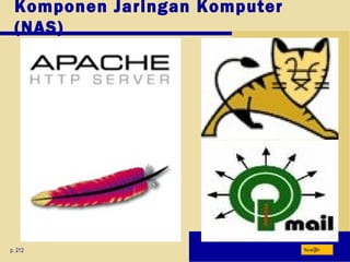 Komponen Jaringan Komputer
(NAS)
p. 212 Next
 