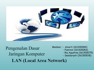 Member : - Aniarti (161300084)
- Famroni (161300083)
- Ria Agustina (161300075)
- Sesisuryati (161300018)
 