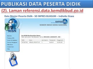 Data Master Peserta Didik - SD INPRES BUASUM – Individu Siswa
Lengkapi data Tempat
dan Tanggal Lahir
 