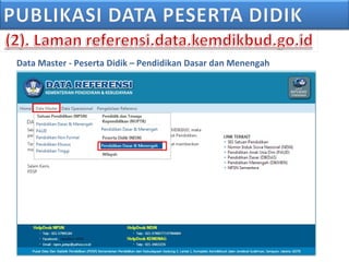 Data Master - Peserta Didik – Pendidikan Dasar dan Menengah
 
