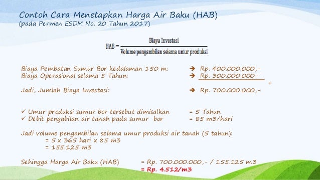 Contoh Soal Perhitungan Pajak Air Tanah - Contoh Soal Terbaru