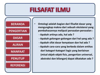 Pengertian ontologi