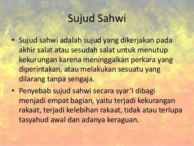 Presentasi pai sujud sahwi, syukur, tilawah