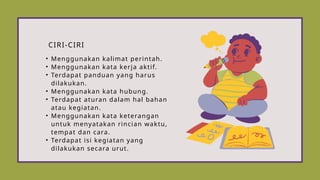 Kata Rincian Presentasi Pendidikan Bahasa Indonesia Teks Prosedur Berwarna Sederhana ...