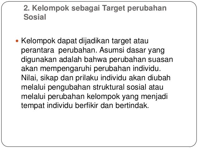 Presentasi perubahan sosial