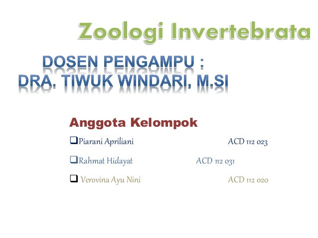 Presentasi Zoologi Invertebrata Filum Platyhelminthes