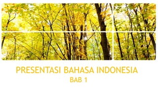 PRESENTASI BAHASA INDONESIA 
BAB 1 
 