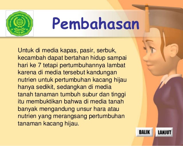 Laporan Praktikum Pertumbuhan Tanaman Kacang Hijau Pada Media Yang Be
