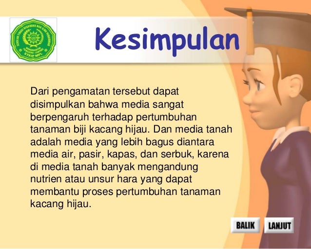 Laporan Praktikum Pertumbuhan Tanaman Kacang Hijau pada Media yang Be…